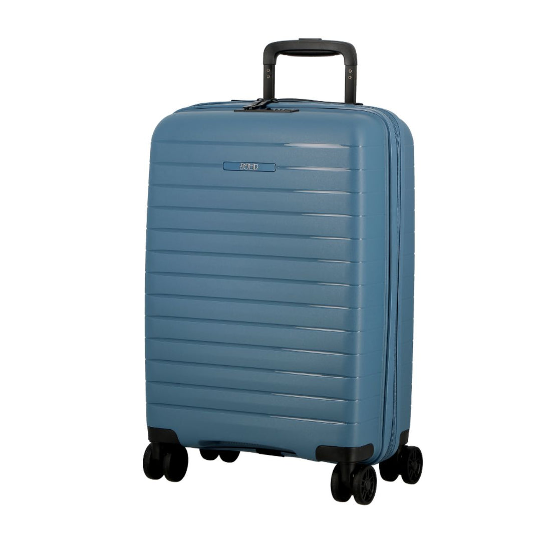 Voorzijde van de Jump Paris Striper handbagage koffer Blauw #kleur_blauw