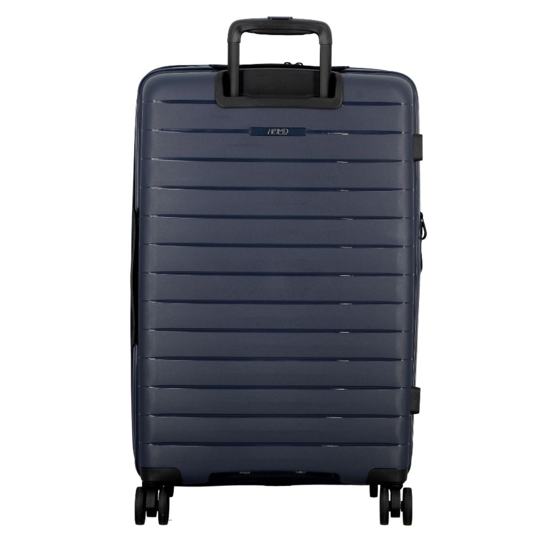 Achterkant van de Jump Stripper Mid koffer navy #kleur_navy