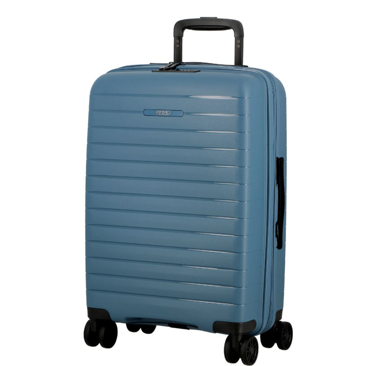 Voorzijde van de Jump Paris Striper Mid koffer Blauw #kleur_blauw