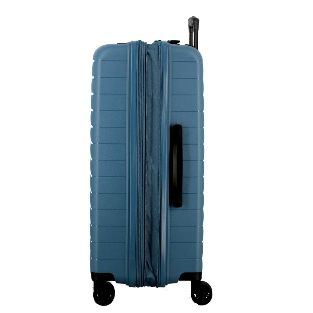 Zijkant van de Jump Paris Striper Mid koffer Blauw #kleur_blauw