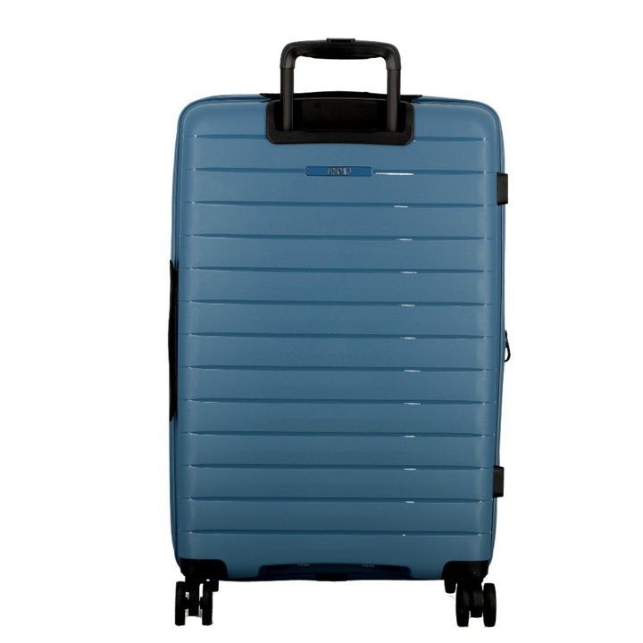 Achterkant van de Jump Paris Striper Mid koffer Blauw #kleur_blauw