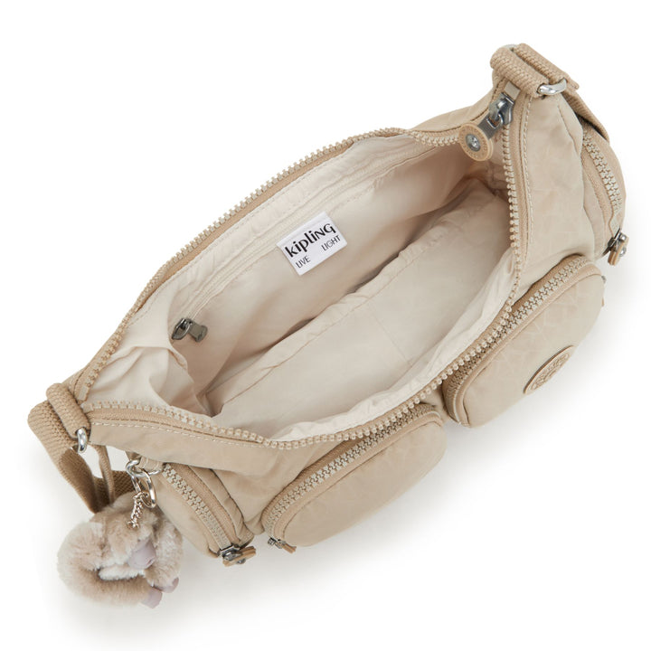 Binnenkant van de Kipling Rikka - s- Beige-Embossed #kleur_beige-embossed