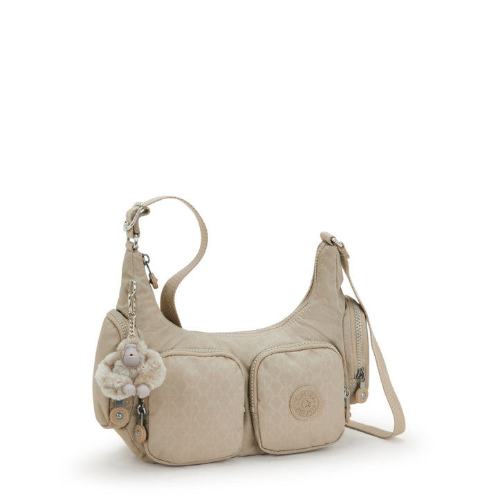 Voorzijde van de Kipling Rikka - s- Beige-Embossed #kleur_beige-embossed