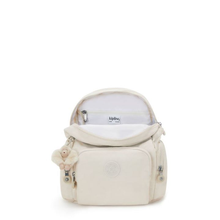 Binnenkant van de Kipling city zip mini Hideaway-beige #kleur_hideaway-beige