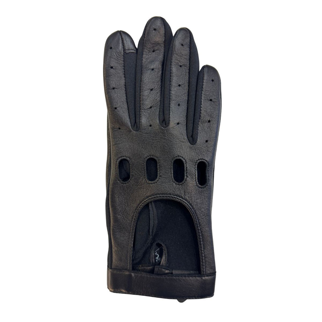Bovenkant van de Kessler autorij handschoen in het zwart #kleur_zwart