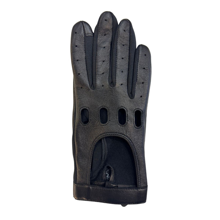 Bovenkant van de Kessler autorij handschoen in het zwart #kleur_zwart