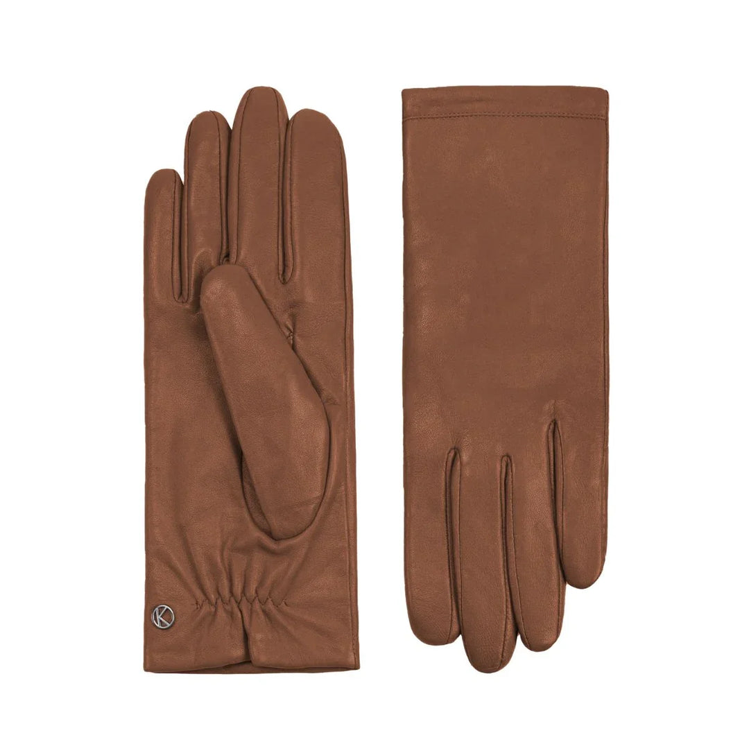 Voorkant en achterkant van de Kessler handschoenen Chelsea bruin #kleur_bruin