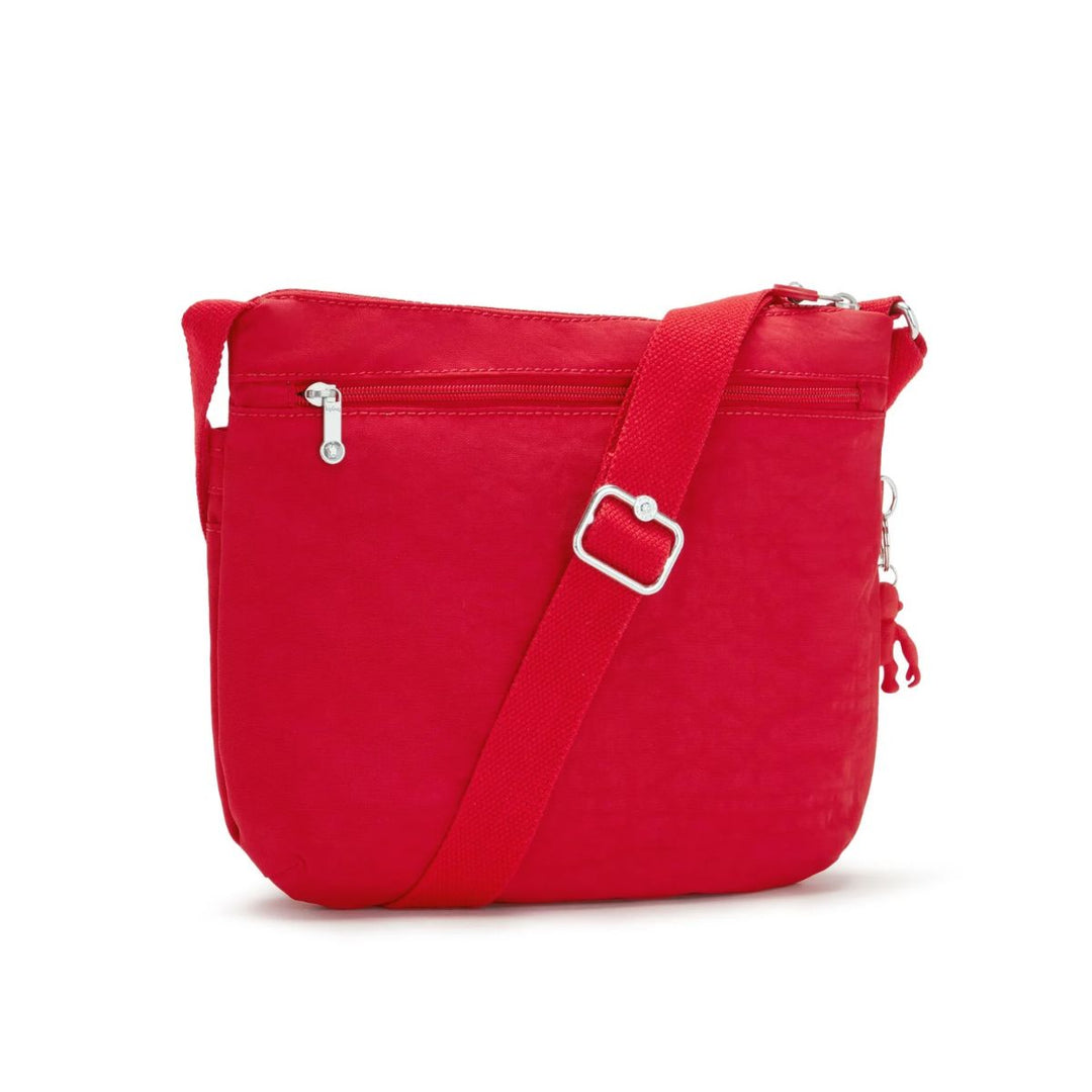 Achterkant van de Kipling Arto middelmaat rood #kleur_rood