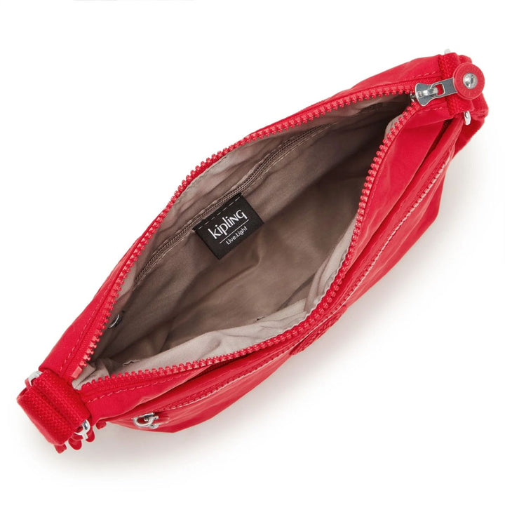Binnenkant van de Kipling Arto middelmaat rood #kleur_rood