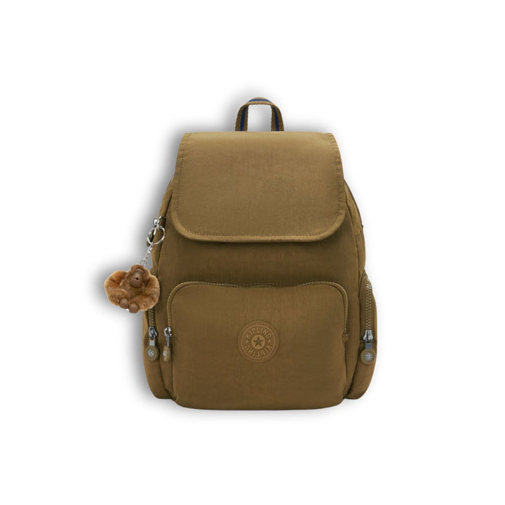 Voorkant van de Kipling City zip s rugzak dry-laurel #kleur_dry-laurel
