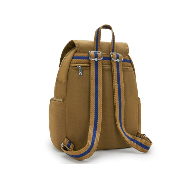 Achterkant van de Kipling City zip s rugzak dry-laurel #kleur_dry-laurel
