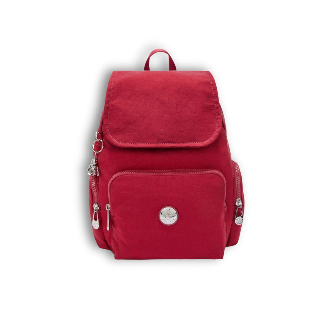 Voorkant van de Kipling City zip s rugzak red wine #kleur_red-wine