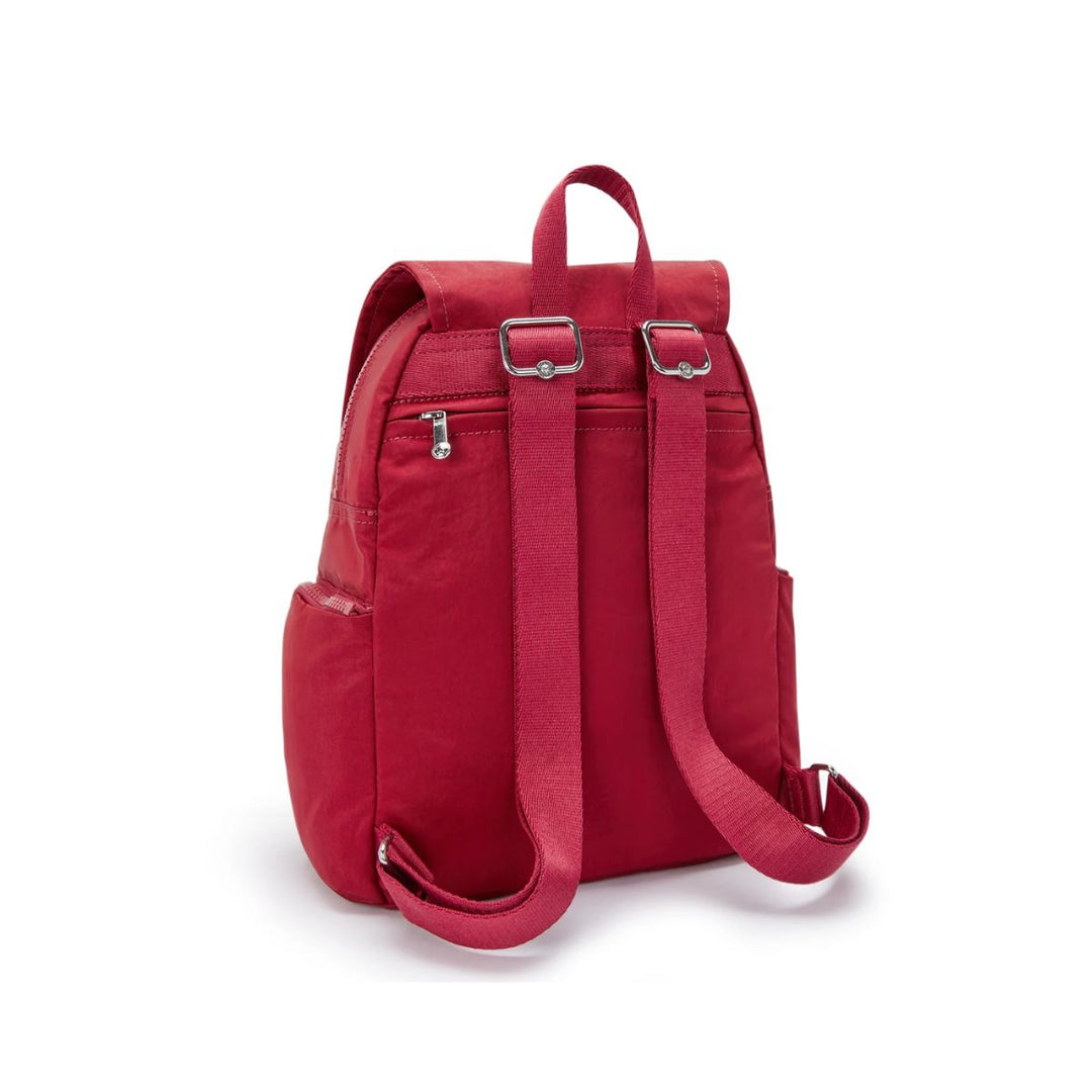 Achterkant van de Kipling City zip s rugzak red wine #kleur_red-wine