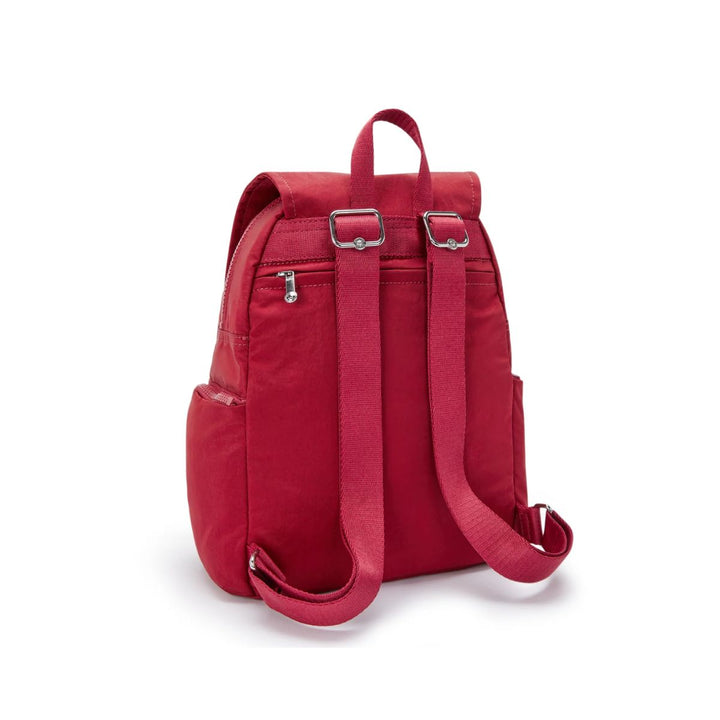 Achterkant van de Kipling City zip s rugzak red wine #kleur_red-wine