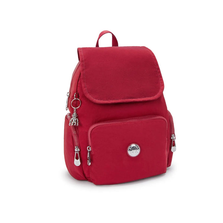 Voorzijde van de Kipling City zip s rugzak red wine #kleur_red-wine