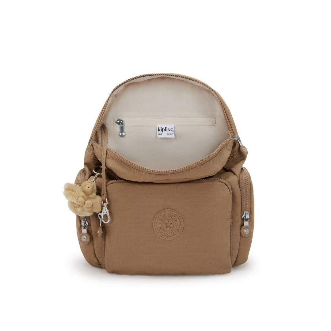 Binnenkant van de Kipling City Zip s Early-tan #kleur_early-tan