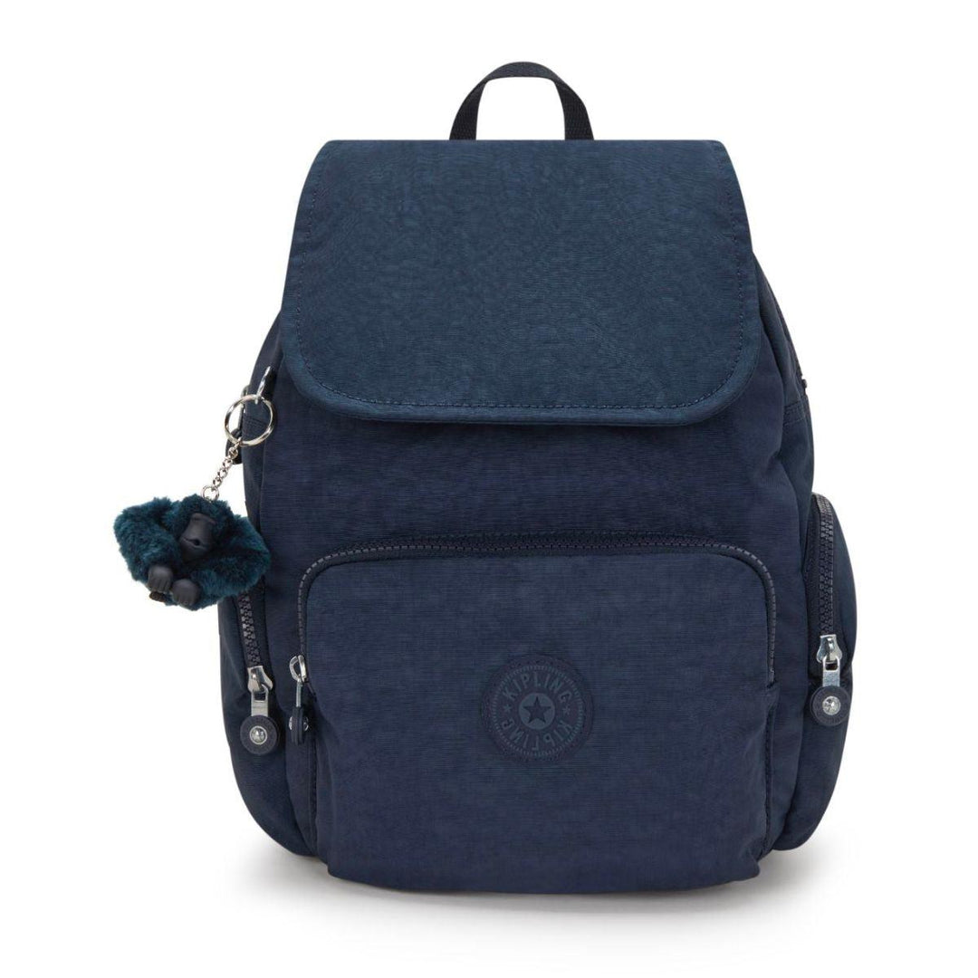 Voorkant Kipling city zip s kleine rugzak navy #kleur_navy