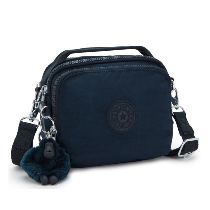 Voorzijde van de Kipling Classic Cahir schoudertas in het navy #kleur_navy
