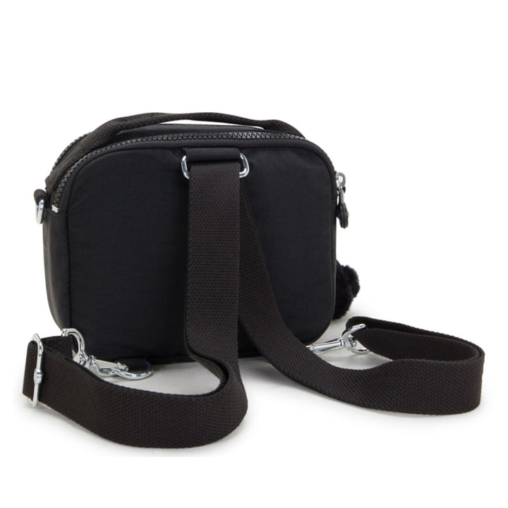 Achterkant van de Kipling Classic Cahir schoudertas in het zwart #kleur_zwart