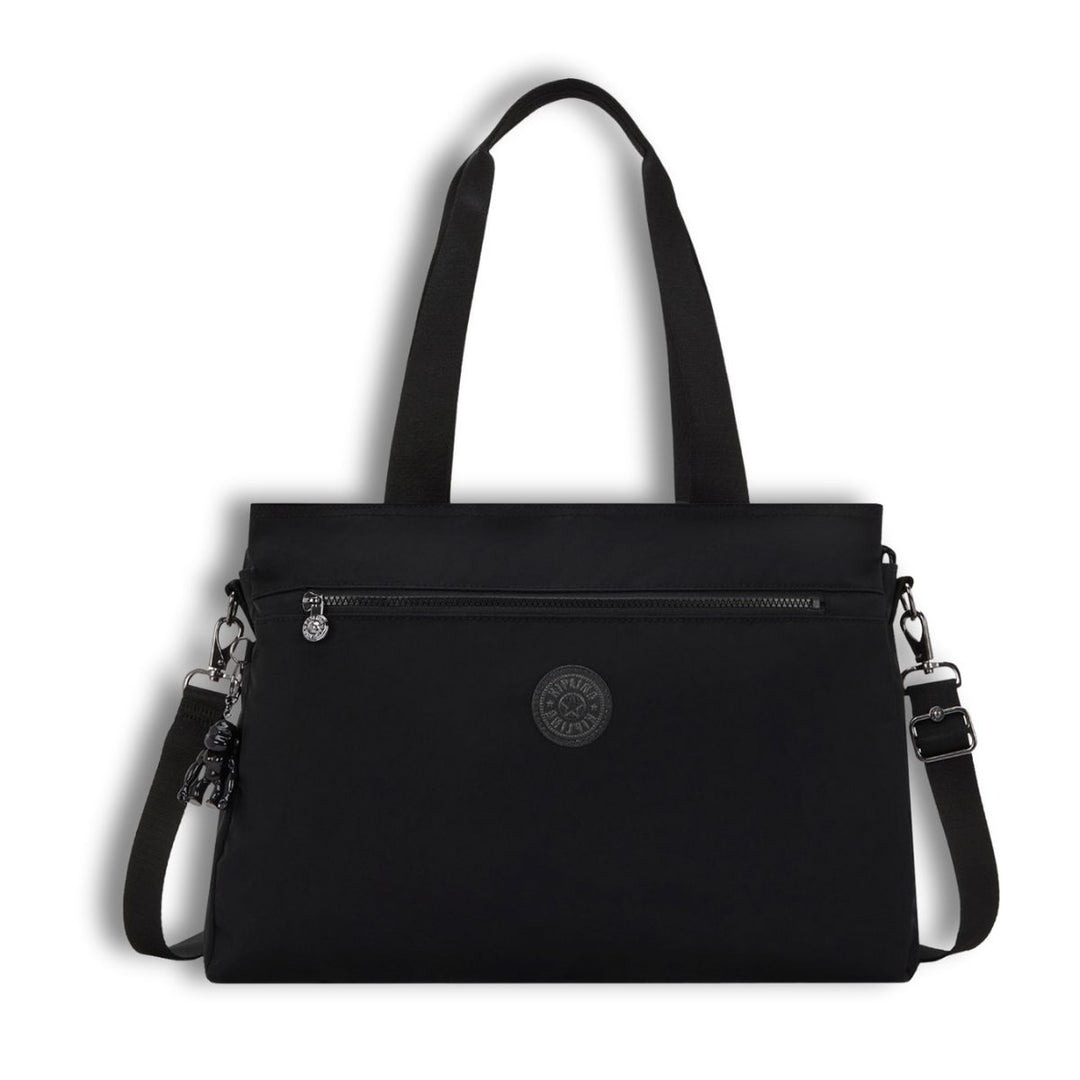 Voorkant van de Kipling Elysia work dames werktas 15,6 inch zwart #kleur_zwart