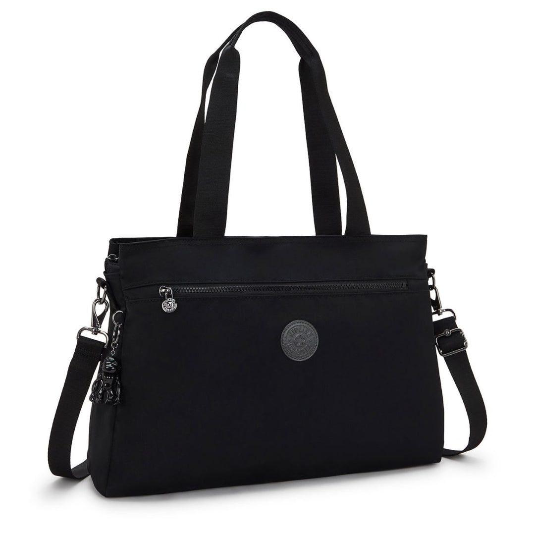 Voorzijde van de Kipling Elysia work dames werktas 15,6 inch zwart #kleur_zwart