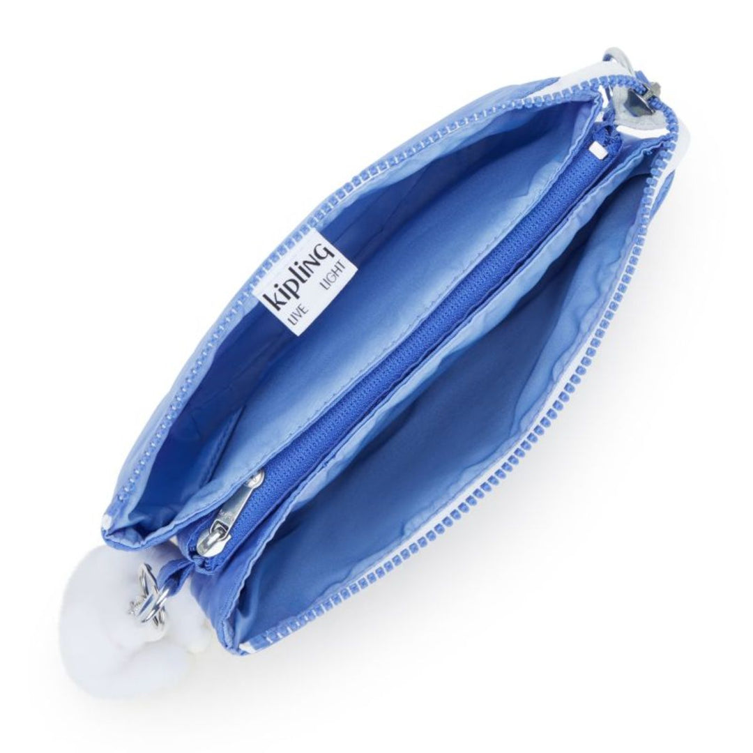 Binnenkant van de Kipling RIRI crossbody tas in cocktail blue #kleur_cocktail-blue