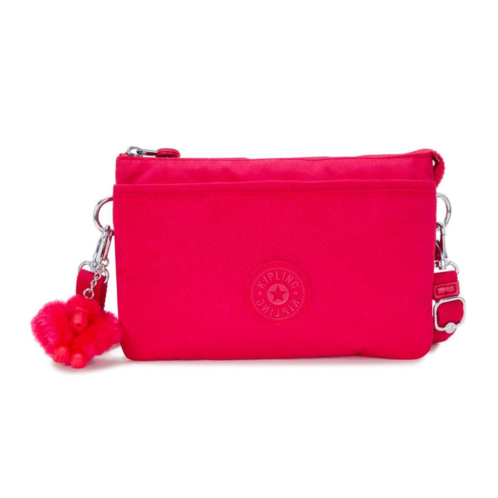 Voorkant Kipling RIRI kleine crossbody tas confetti pink #kleur_confetti-pink