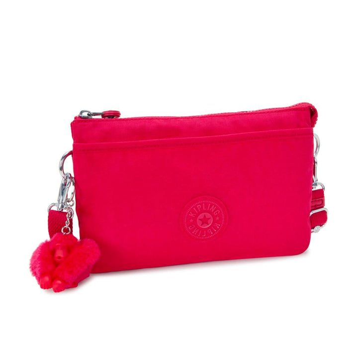Voorzijde Kipling RIRI kleine crossbody tas confetti pink #kleur_confetti-pink