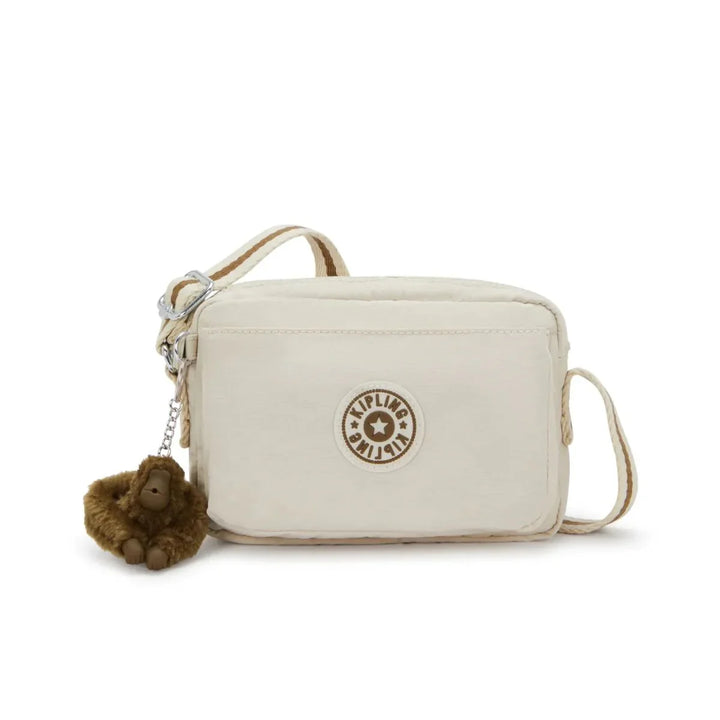 Voorkant van de Kipling Abanu soft sand #kleur_sand