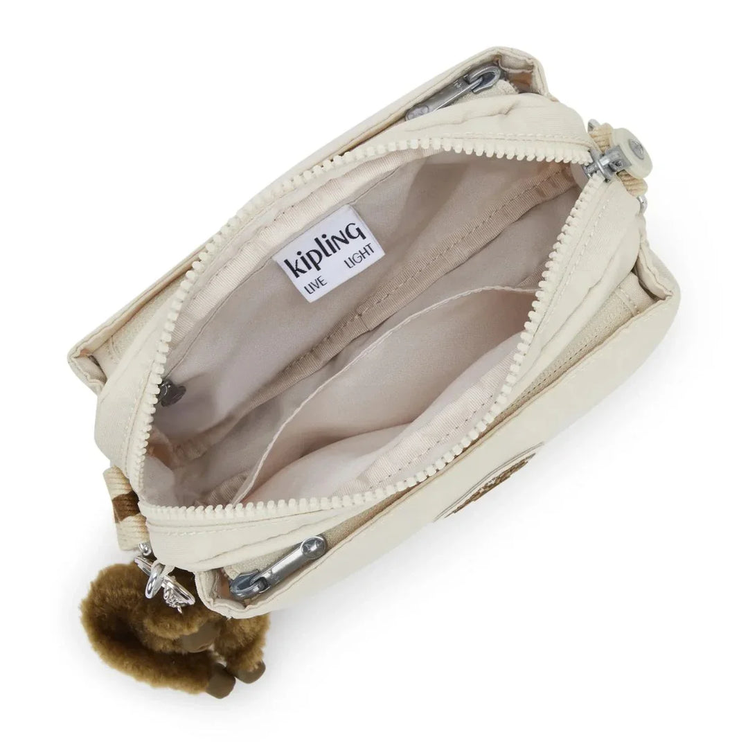 Binnenkant van de Kipling Abanu soft sand #kleur_sand