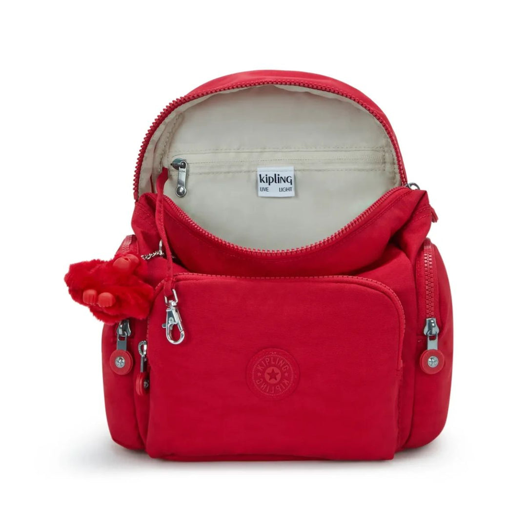 Binnenkant van de Kipling City zip mini ruby-red #kleur_ruby-red