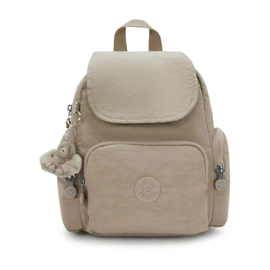 Voorkant van de Kipling City zip mini soft taupe #kleur_soft-taupe