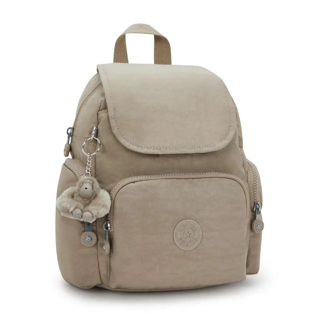 Voorzijde van de Kipling City zip mini soft taupe #kleur_soft-taupe