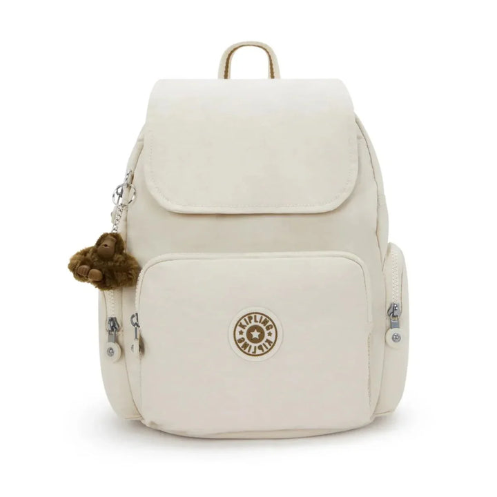 Voorkant van de Kipling City Zip soft sand #kleur_sand
