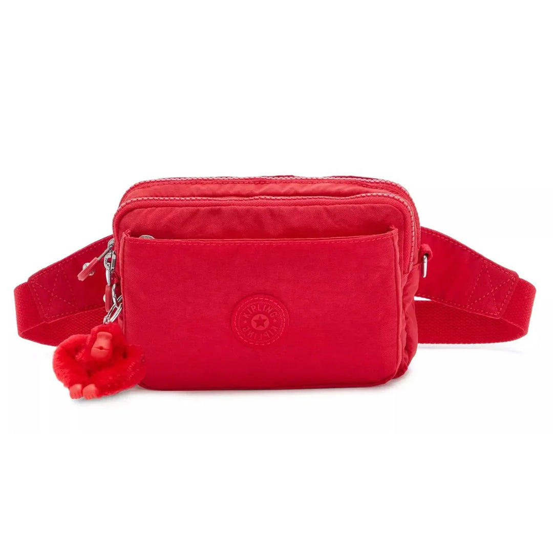 Voorkant van de Kipling Abanu multi in red rouge #kleur_red-rouge