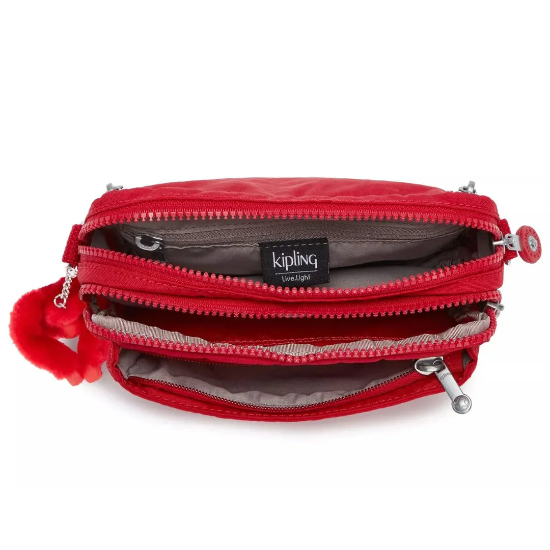 Binnenkant van de Kipling Abanu multi in red rouge #kleur_red-rouge