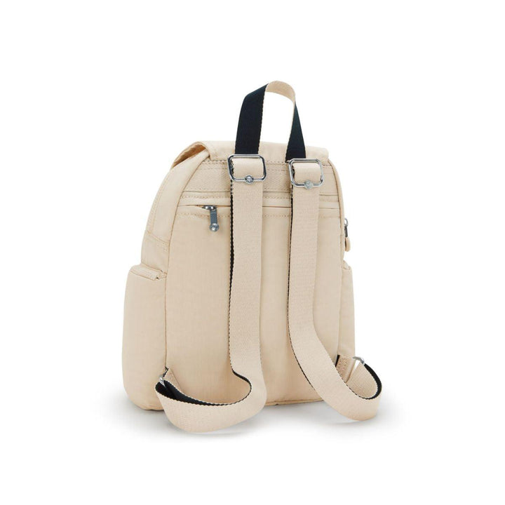 Achterkant Binnenkant Kipling City Zip Mini rugzak biege  #kleur_beige