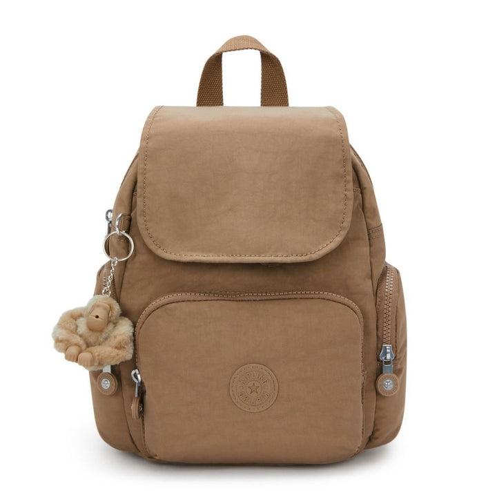 Voorkant van de Kipling Classic City Zip mini Early-Tan #kleur_early-tan