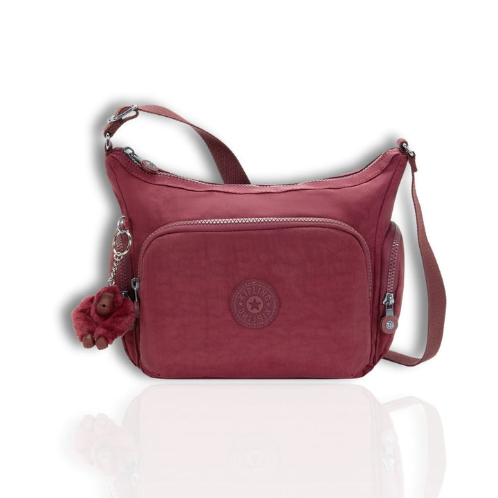 Voorkant van de Kipling Classic Gabb s schoudertas lounge-wine #kleur_lounge-wine