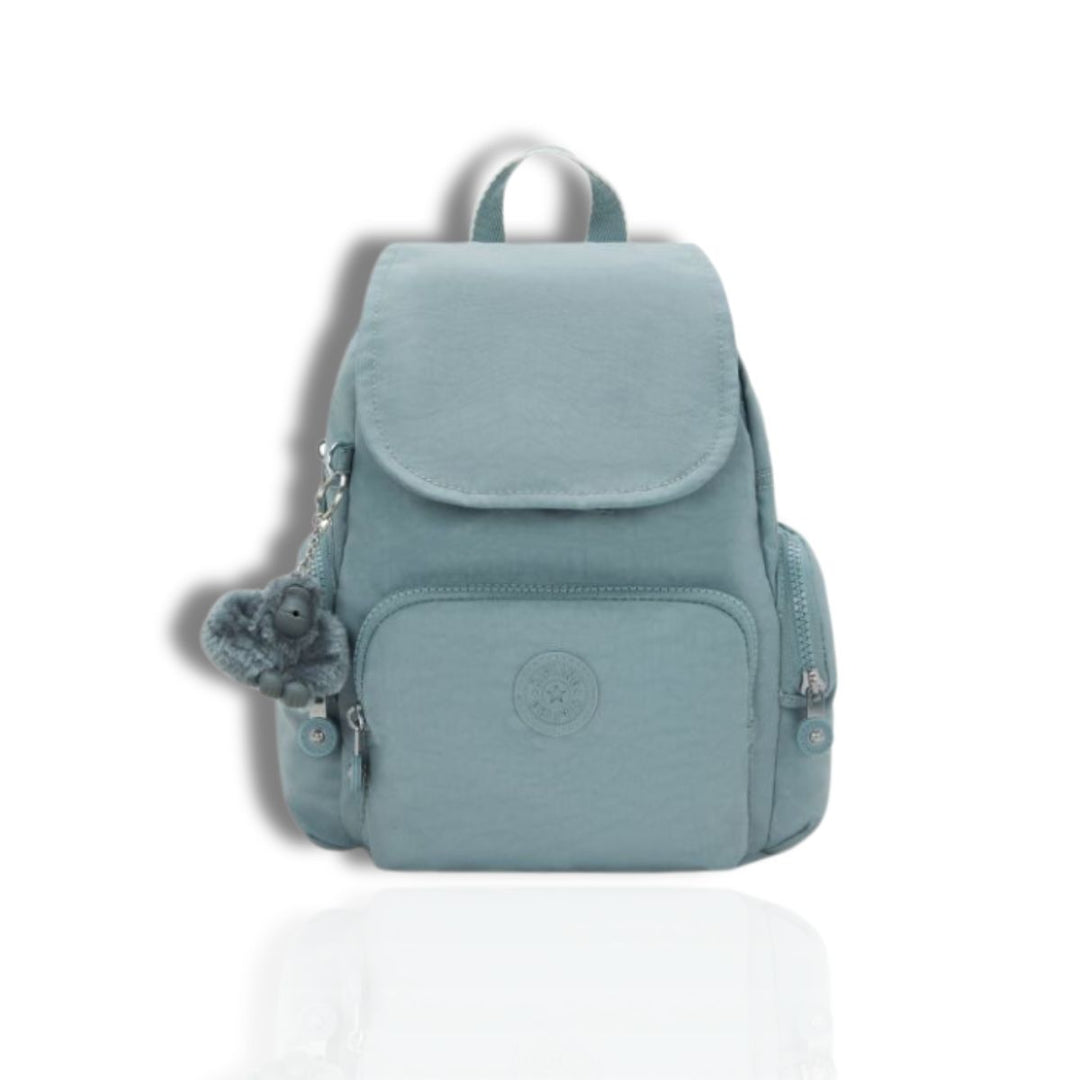 Voorkant van de Kipling city zip mini relaxed-grey #kleur_relaxed-grey