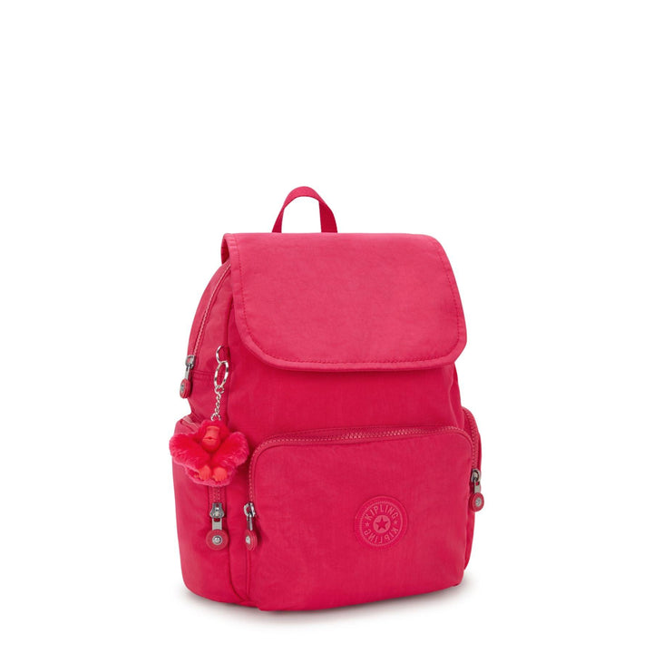 Voorzijde Kipling city zip s kleine rugzak roze #kleur_roze