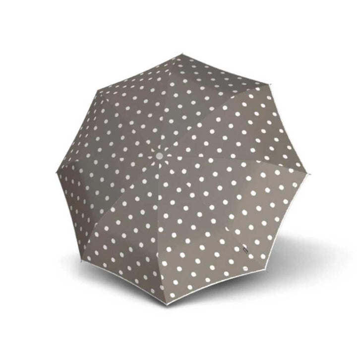 Knirps T-200 | Duomatic Paraplu - Gielen Lederwaren Bussum #kleur_taupe-dots