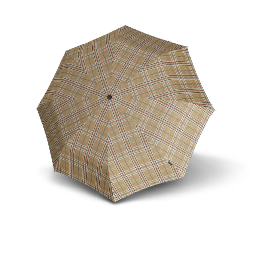 Bovenkant Knirps paraplu T.760 automatische paraplu #kleur_check-beige