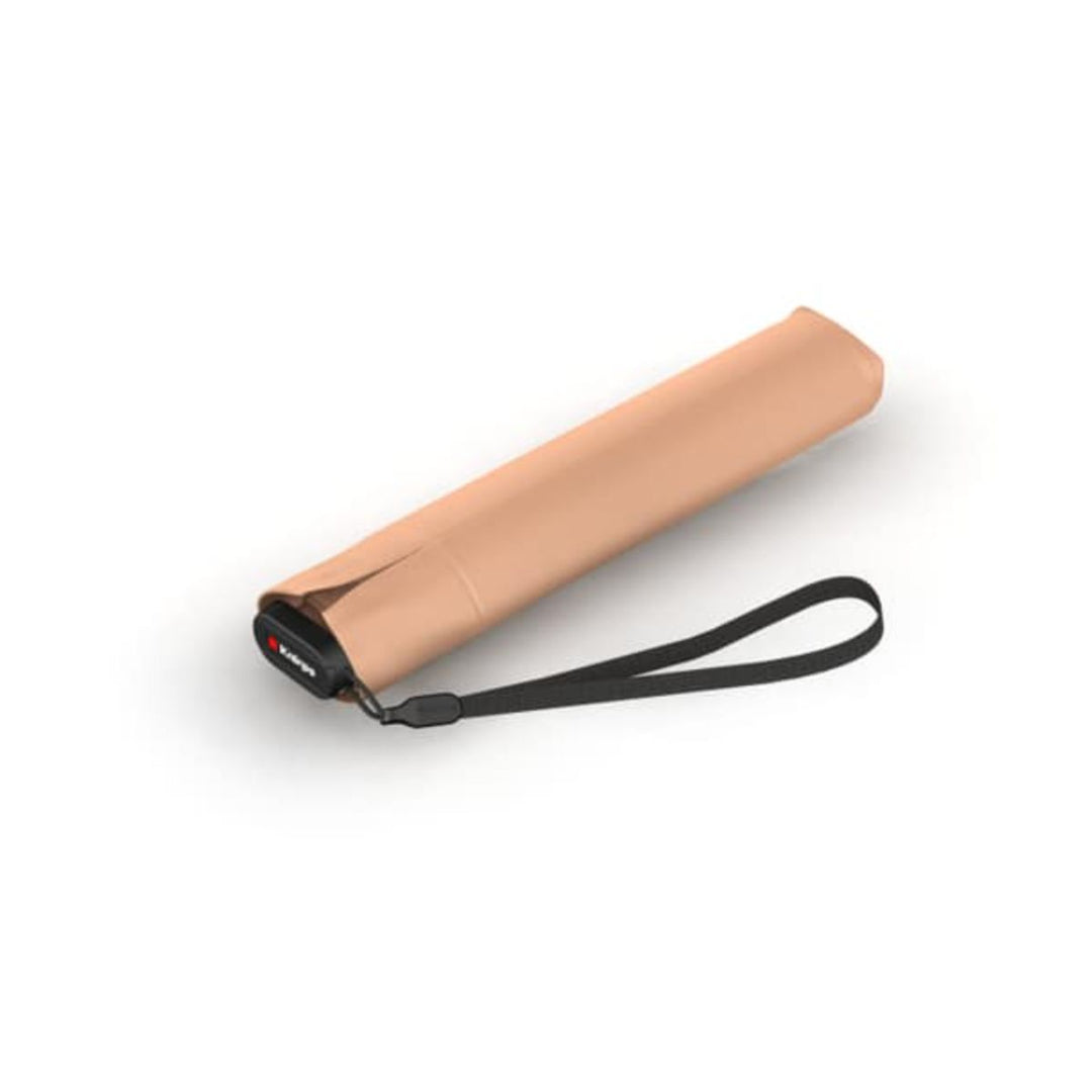 Voorkant van de Knirps US0.50 lichtgewicht paraplu peach-heatshield #kleur_peach-heatshield