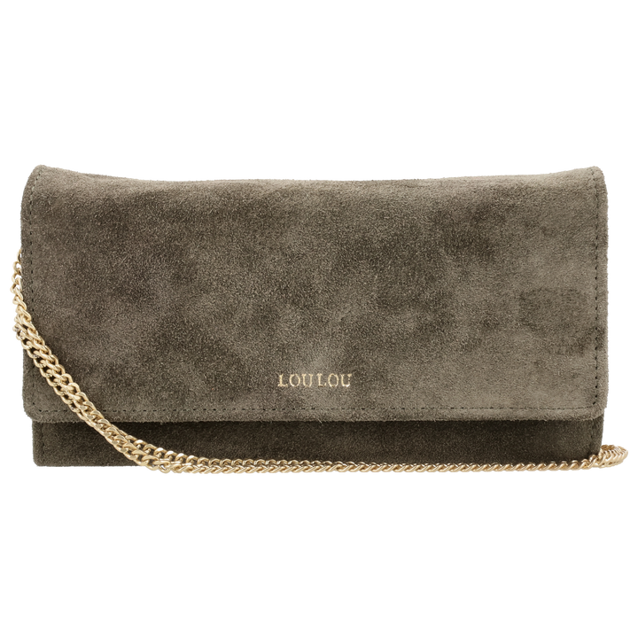 Voorkant van de LouLou Anais crossbody tas #kleur_sage