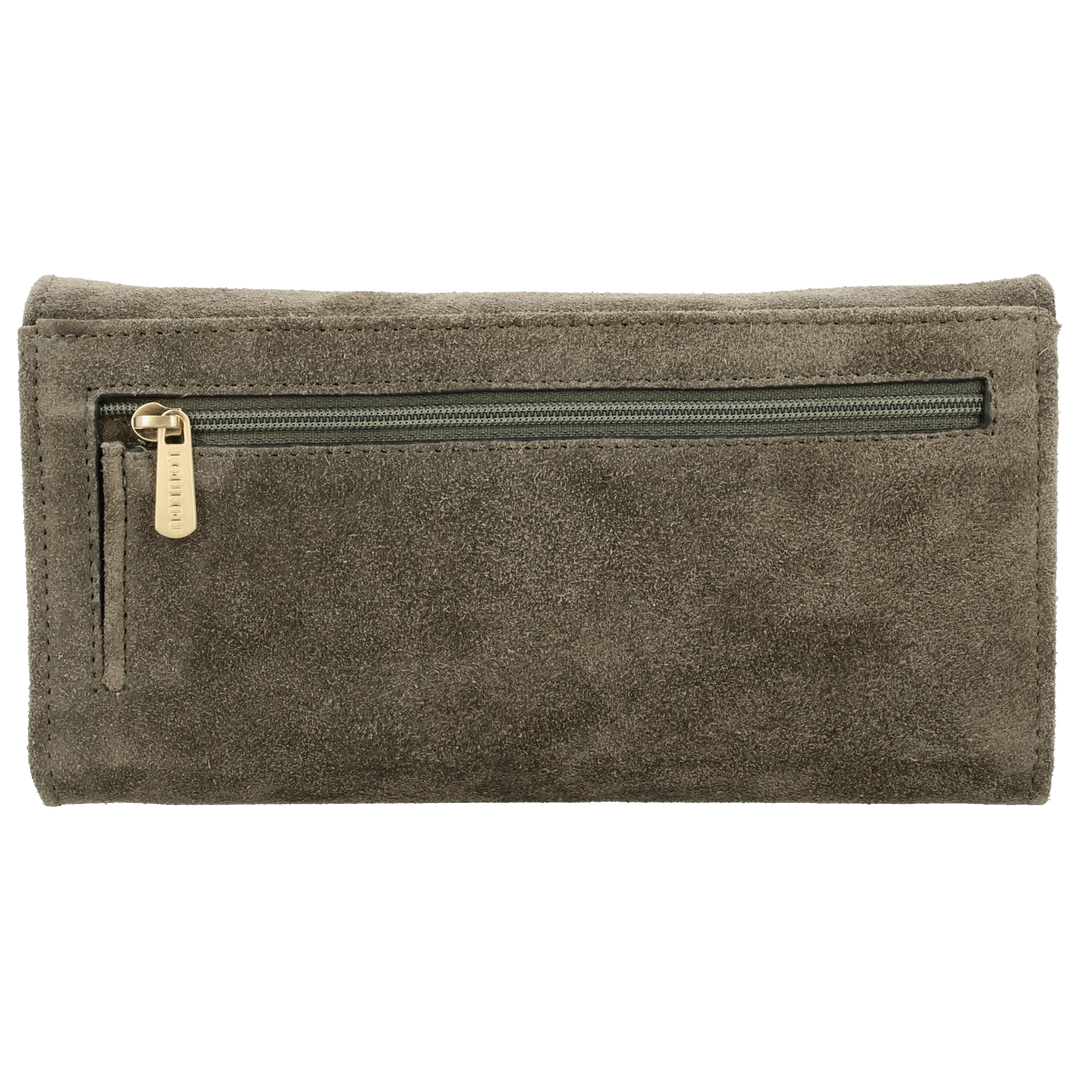 Achterkant van de LouLou Anais crossbody tas #kleur_sage
