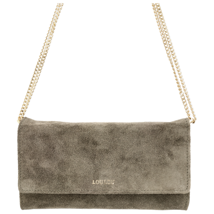 Voorkant van de LouLou Anais crossbody tas #kleur_sage
