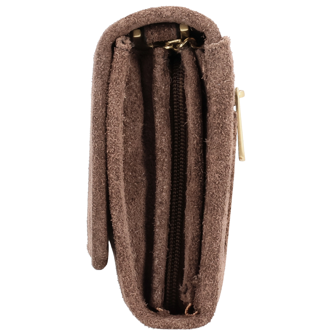 ZIjkant  van de LouLou Anais crossbody tas #kleur_milk-chocolate