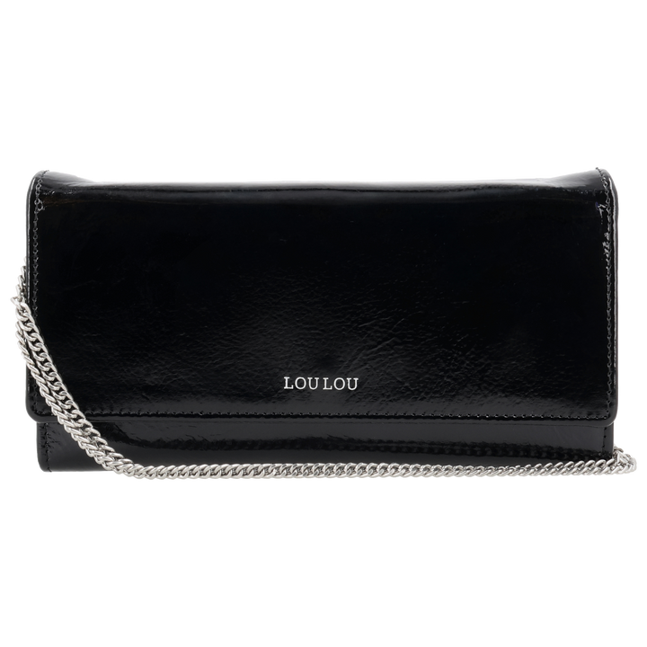 Voorkant van de LouLou Anais crossbodyt tas #kleur_glace-black