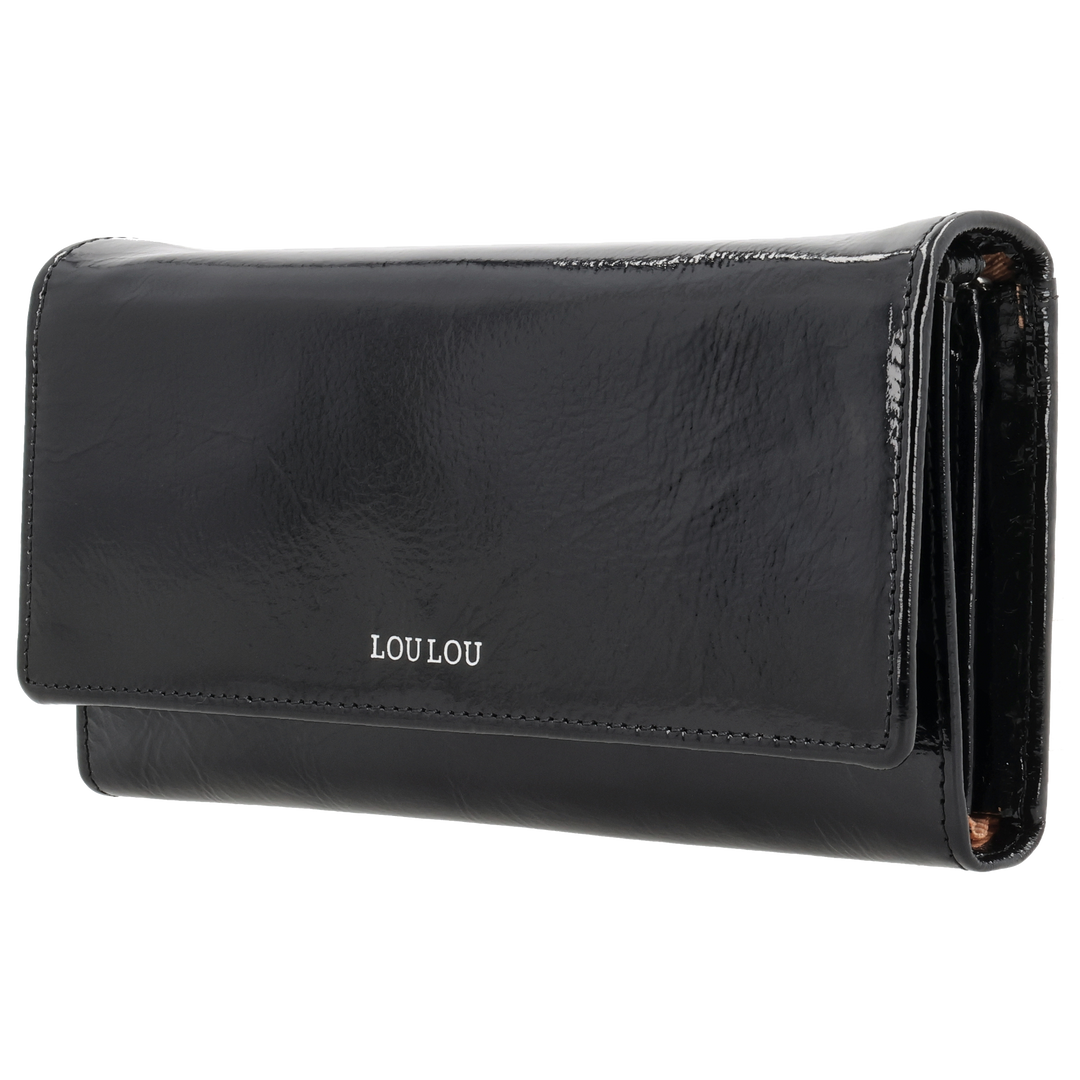 Voorzijde van de LouLou Anais crossbodyt tas #kleur_glace-black
